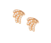 Elegant Design Rose Gold Colour 925 Sterling Silver Earrings studded with CZ